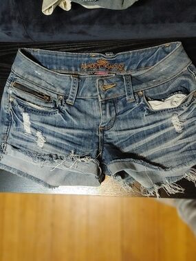 Almost Famous Light Blue Distressed Denim Cutoff Shorts